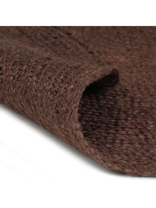 Ručně vyrobený koberec z juty kulatý 90 cm hnědý
