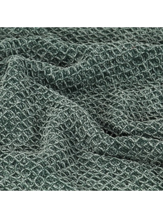 Přehoz bavlna 220 x 250 cm tmavě zelený