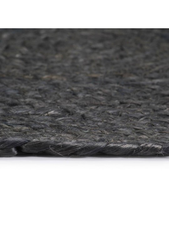 Prostírání 6 ks tmavě šedé 38 cm kulaté juta