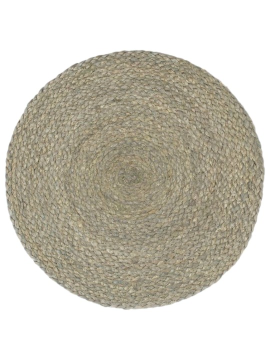 Prostírání 6 ks šedé 38 cm kulaté juta