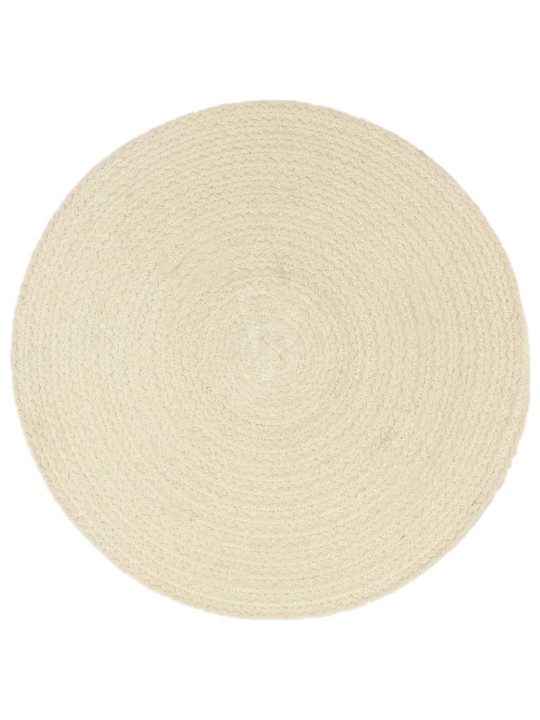 Prostírání 4 ks přírodní 38 cm kulaté bavlna