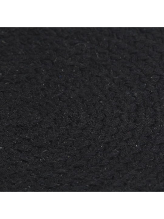 Prostírání 4 ks černé 38 cm kulaté bavlna