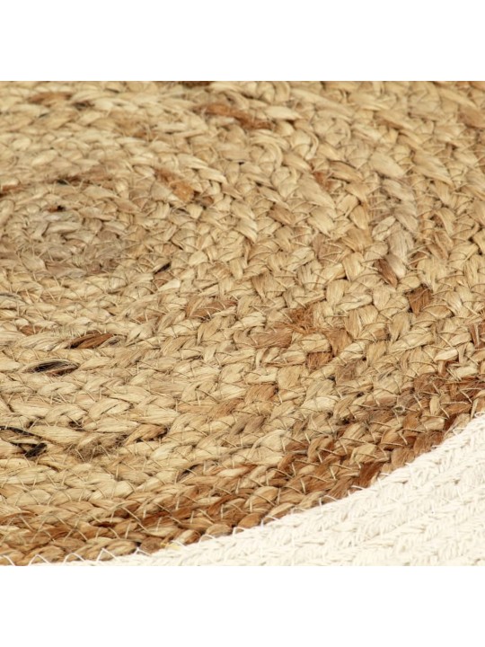 Prostírání 6 ks přírodní 38 cm kulaté juta a bavlna