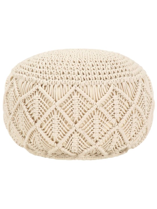 Ručně vyrobený sedací puf macrame 45 x 30 cm bavlna