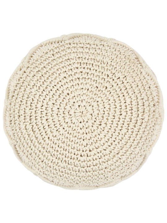 Ručně vyrobený sedací puf macrame 45 x 30 cm bavlna