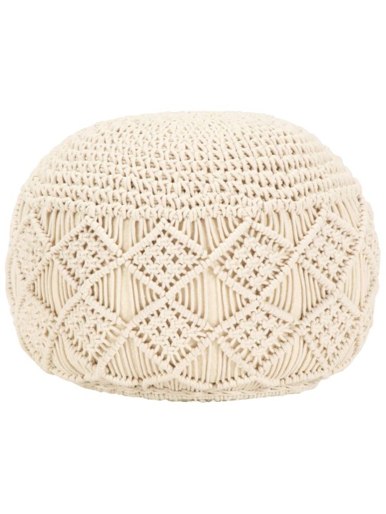 Ručně vyrobený sedací puf macrame 45 x 30 cm bavlna