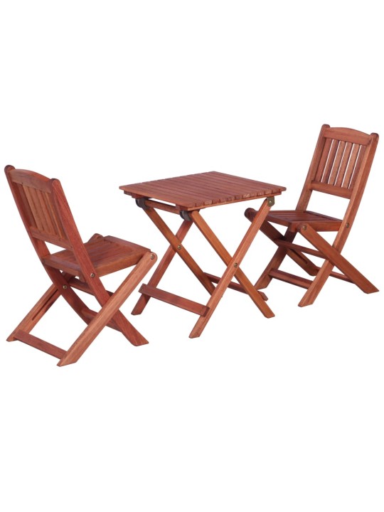 3dílný bistro set pro děti masivní eukalyptové dřevo