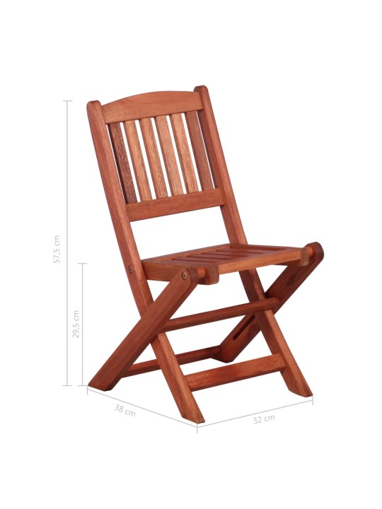 3dílný bistro set pro děti masivní eukalyptové dřevo