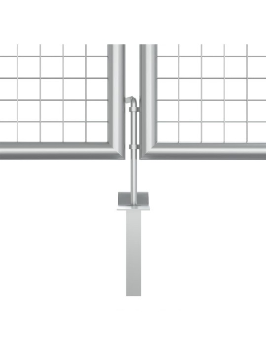 Zahradní brána pozinkovaná ocel 415 x 175 cm stříbrná