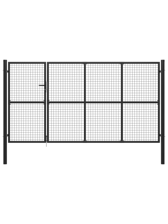 Zahradní plotová brána ocel 350 x 150 cm antracitová