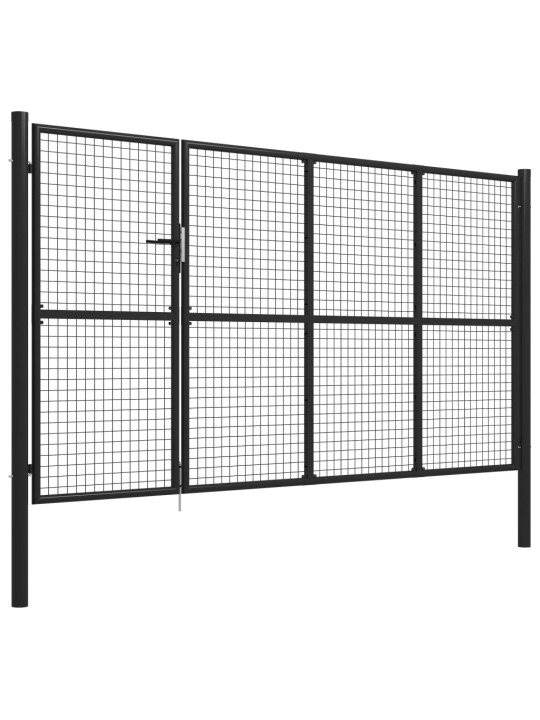 Zahradní plotová brána ocel 350 x 150 cm antracitová