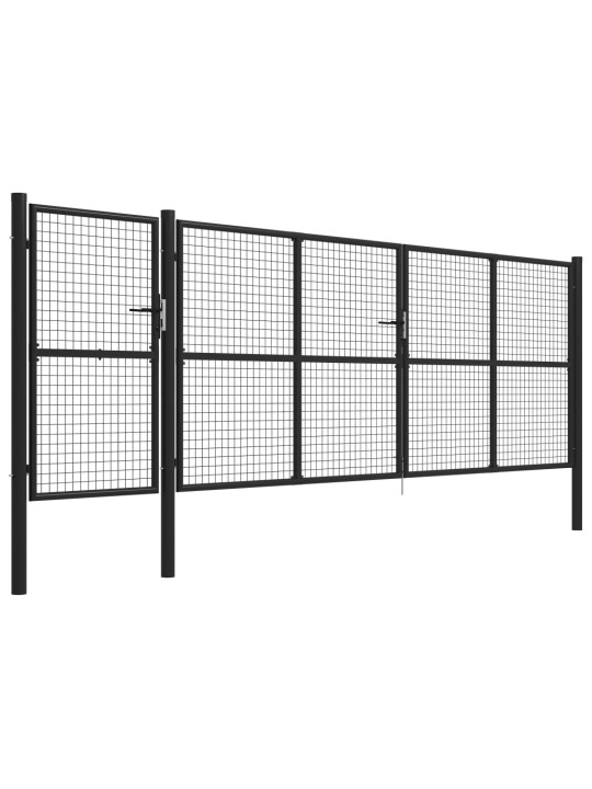 Zahradní brána ocel 500 x 150 cm antracitová