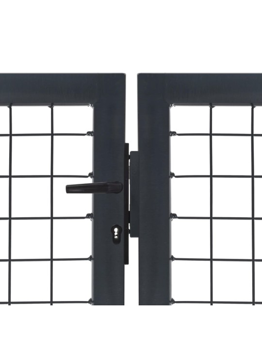 Zahradní brána se sloupky ocel 350 x 120 cm antracitová