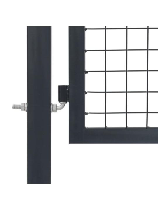 Zahradní brána se sloupky ocel 350 x 120 cm antracitová