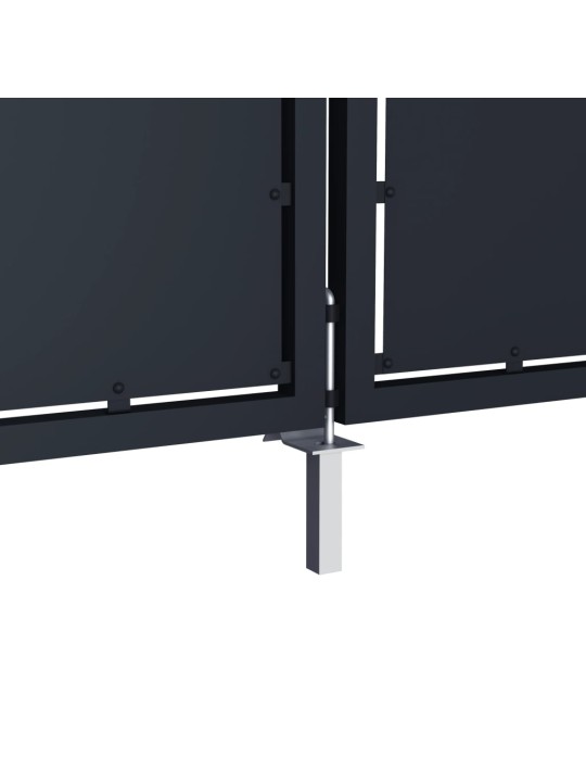 Zahradní brána ocel 300 x 125 cm antracitová