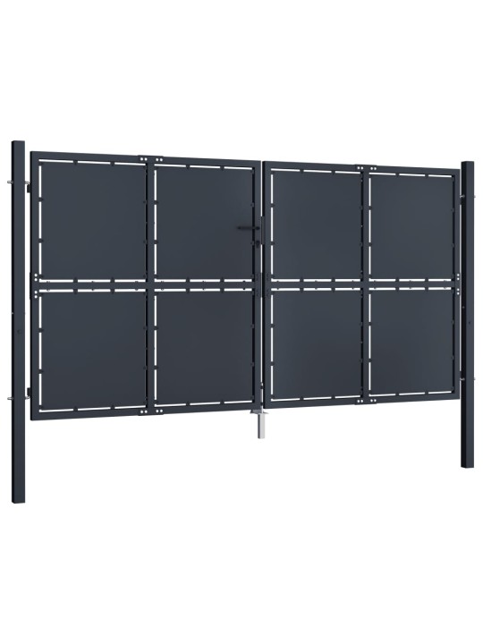 Zahradní brána ocel 300 x 150 cm antracitová