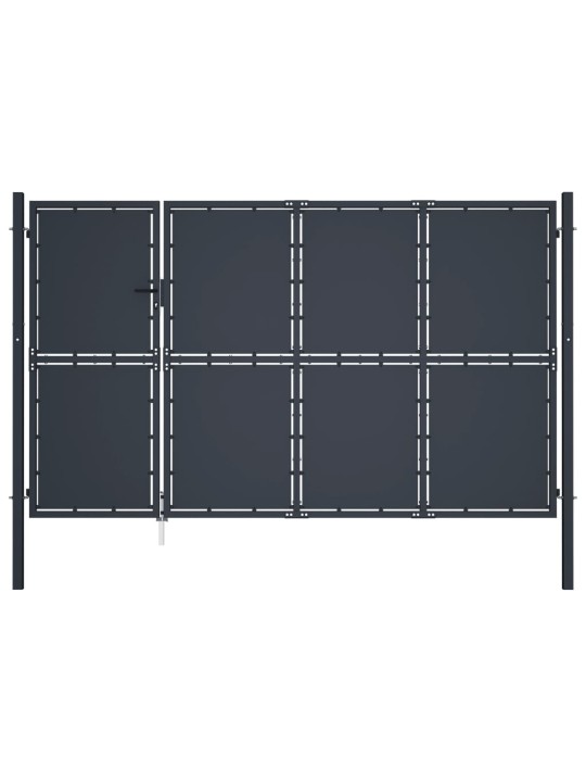 Zahradní brána ocel 350 x 150 cm antracitová