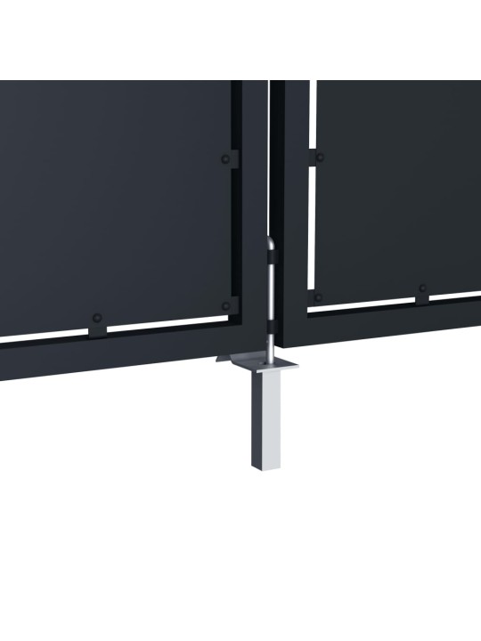 Zahradní brána ocel 350 x 150 cm antracitová
