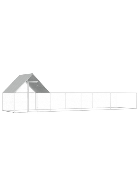 Klec pro kuřata 8 x 2 x 2 m pozinkovaná ocel