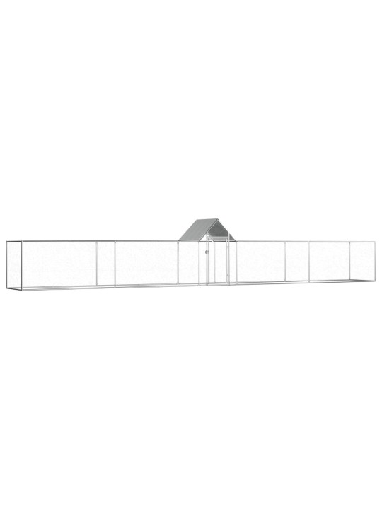 Klec pro kuřata 9 x 1 x 1,5 m pozinkovaná ocel