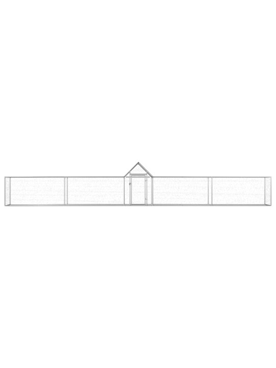 Klec pro kuřata 9 x 1 x 1,5 m pozinkovaná ocel