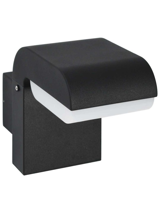 Zahradní nástěnné led svítidlo 9 w černé oválné