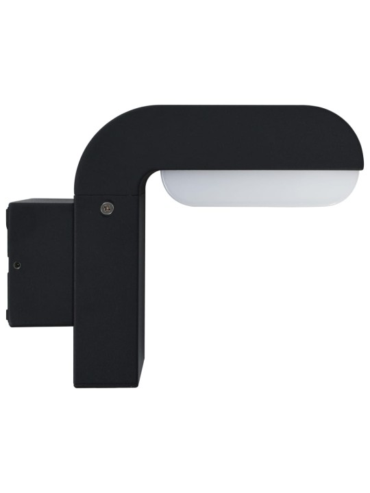 Zahradní nástěnné led svítidlo 9 w černé oválné