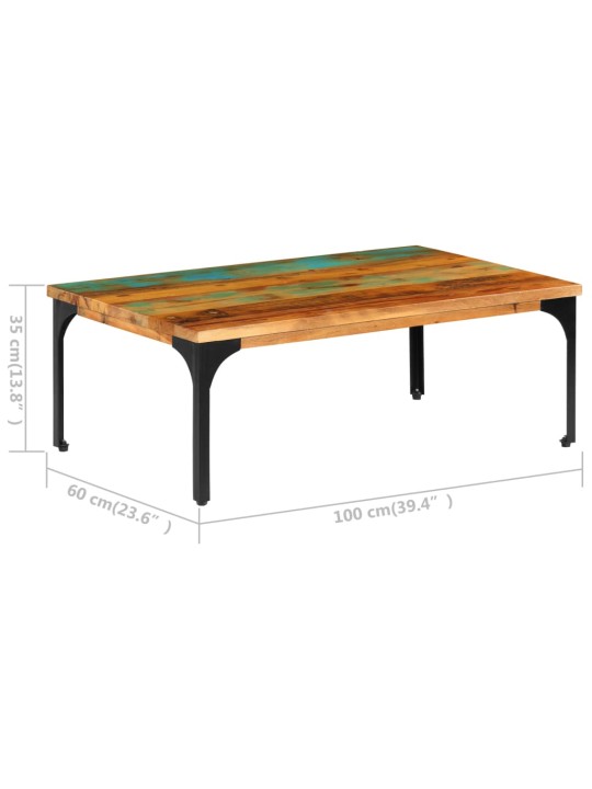 Konferenční stolek 100 x 60 x 35 cm masivní recyklované dřevo