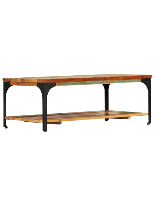 Konferenční stolek s policí 100 x 60 x 35 cm recyklovaný masiv