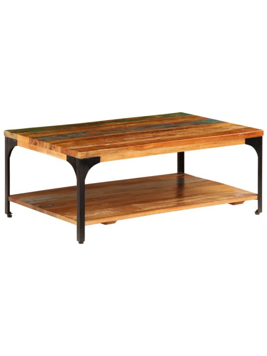 Konferenční stolek s policí 100 x 60 x 35 cm recyklovaný masiv