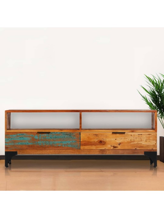 TV stolek 118 x 35 x 45 cm masivní recyklované dřevo