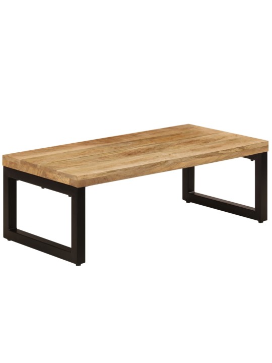 Konferenční stolek 100 x 50 x 35 cm masivní mangovník a ocel