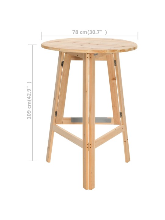 Skládací barový stůl 78 cm jedlové dřevo