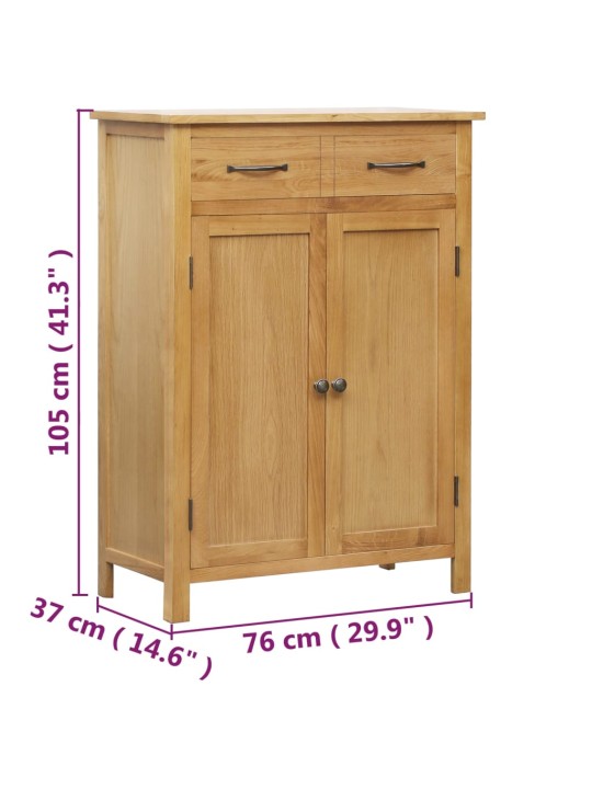 Botník 76 x 37 x 105 cm masivní dubové dřevo