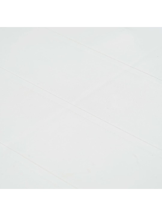 Zahradní stůl bílý 220 x 90 x 72 cm plast ratanový vzhled