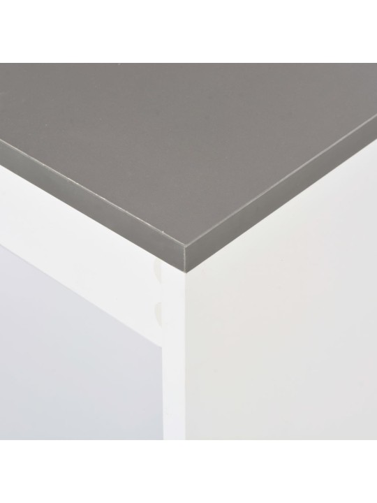 280216 Bar Table with Shelf White 110x50x103 cm