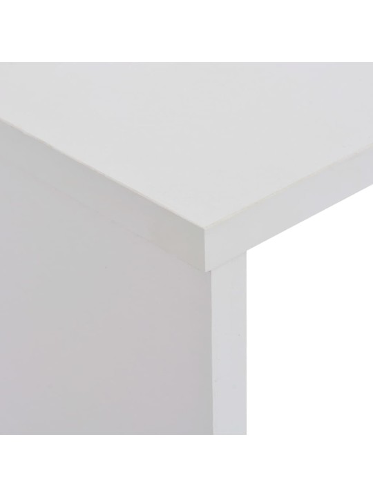 Barový stůl se 2 stolními deskami bílý 130 x 40 x 120 cm
