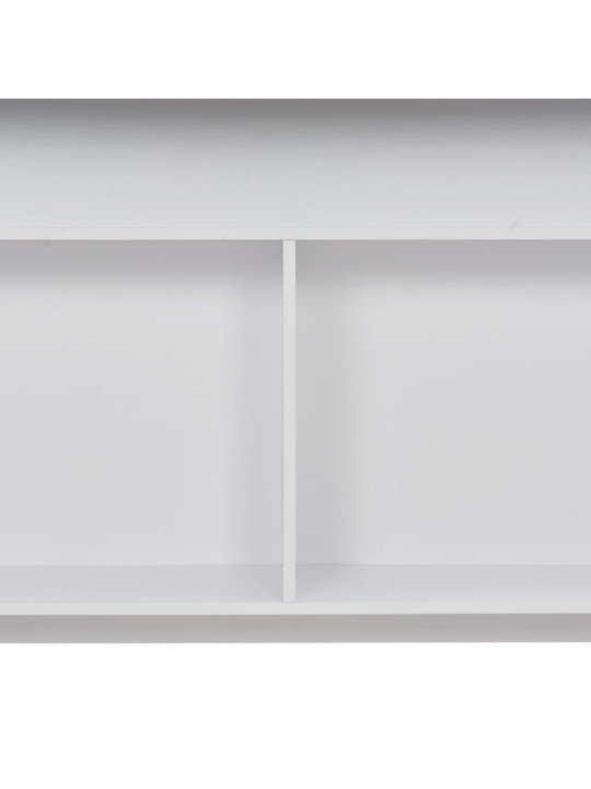 Barový stůl se 2 stolními deskami bílý 130 x 40 x 120 cm