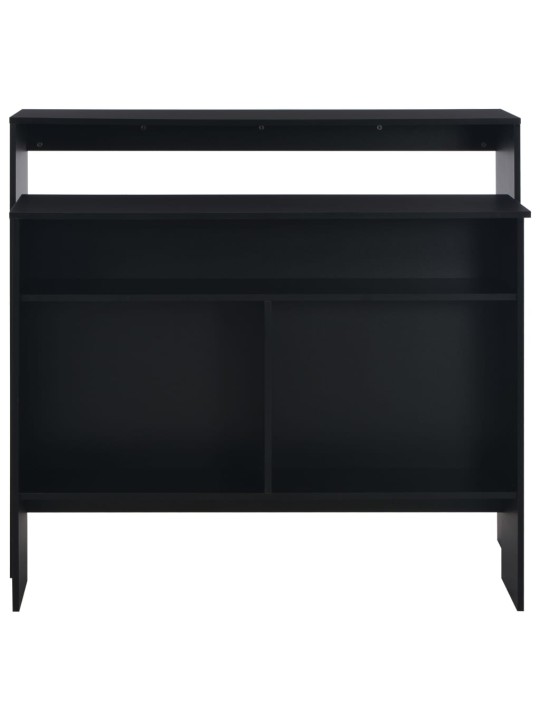 Barový stůl se 2 stolními deskami černý 130 x 40 x 120 cm