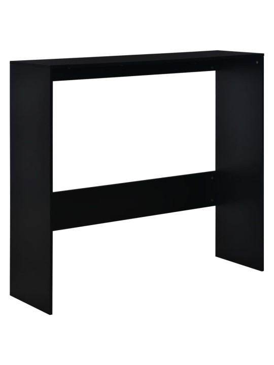 Barový stůl se 2 stolními deskami černý 130 x 40 x 120 cm