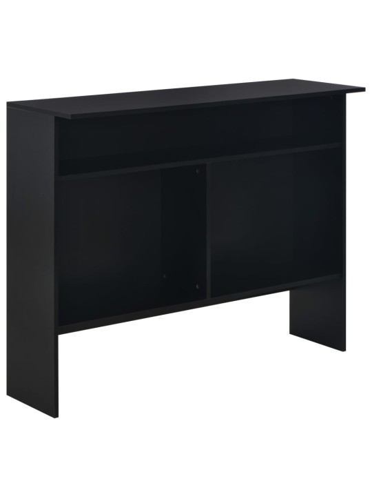 Barový stůl se 2 stolními deskami černý 130 x 40 x 120 cm