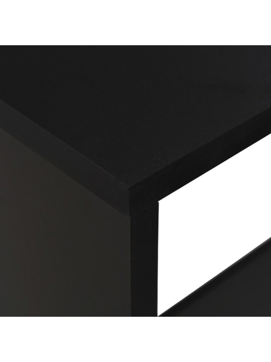 Barový stůl se 2 stolními deskami černý 130 x 40 x 120 cm