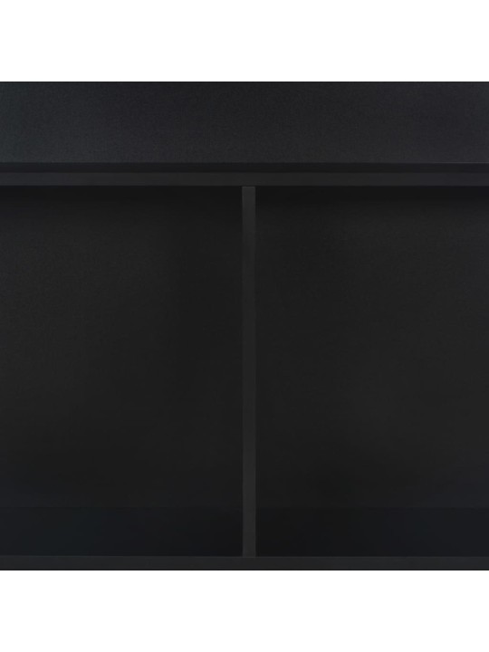 Barový stůl se 2 stolními deskami černý 130 x 40 x 120 cm