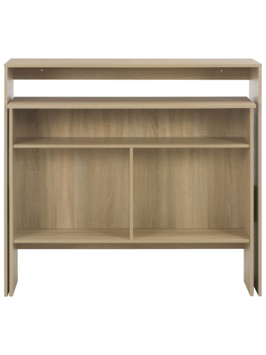 Barový stůl se 2 stolními deskami dub 130 x 40 x 120 cm