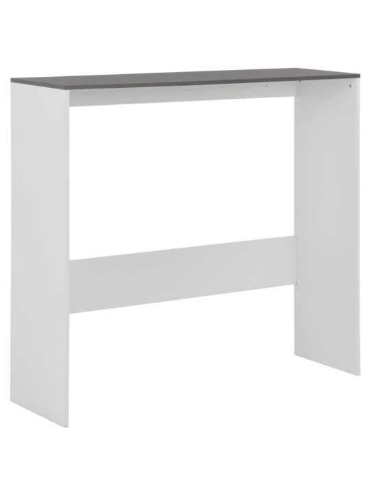 Barový stůl se 2 stolními deskami bílý a šedý 130 x 40 x 120 cm
