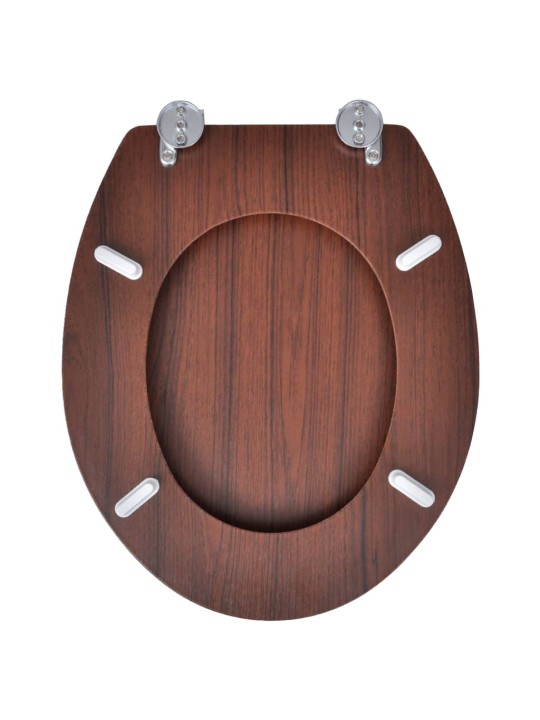 WC sedátka s víky 2 ks MDF hnědá