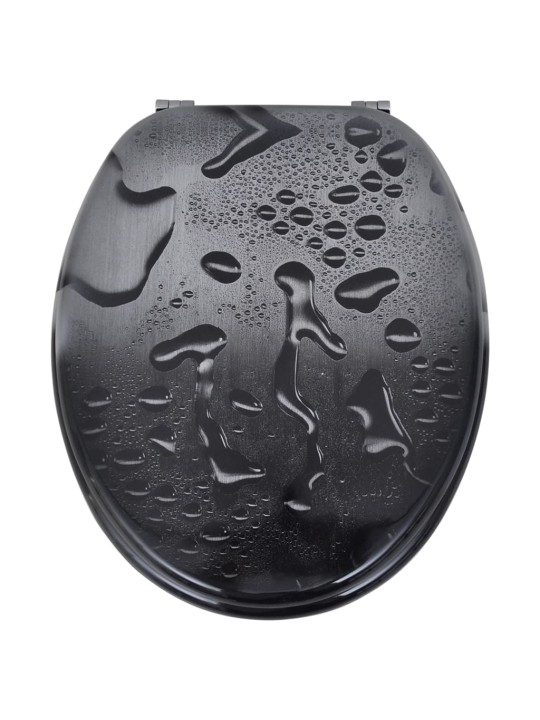 WC sedátka s víky 2 ks MDF kapky vody