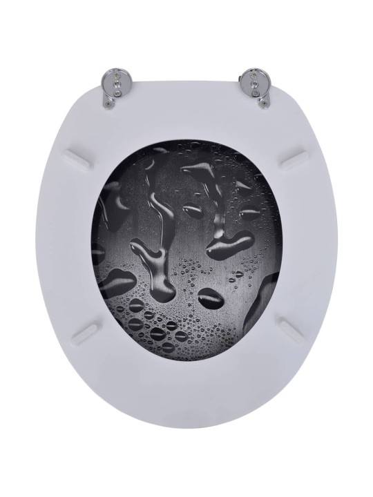 WC sedátka s víky 2 ks MDF kapky vody