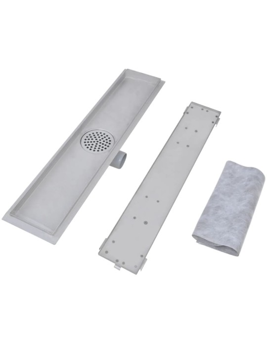 Sprchový odtokový žlab rovný 2 ks 630 x 140 mm nerezová ocel