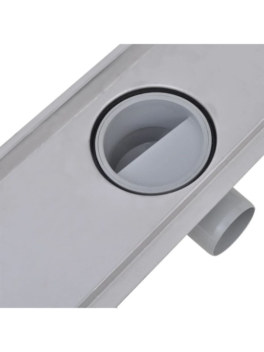 Sprchový odtokový žlab rovný 2 ks 630 x 140 mm nerezová ocel
